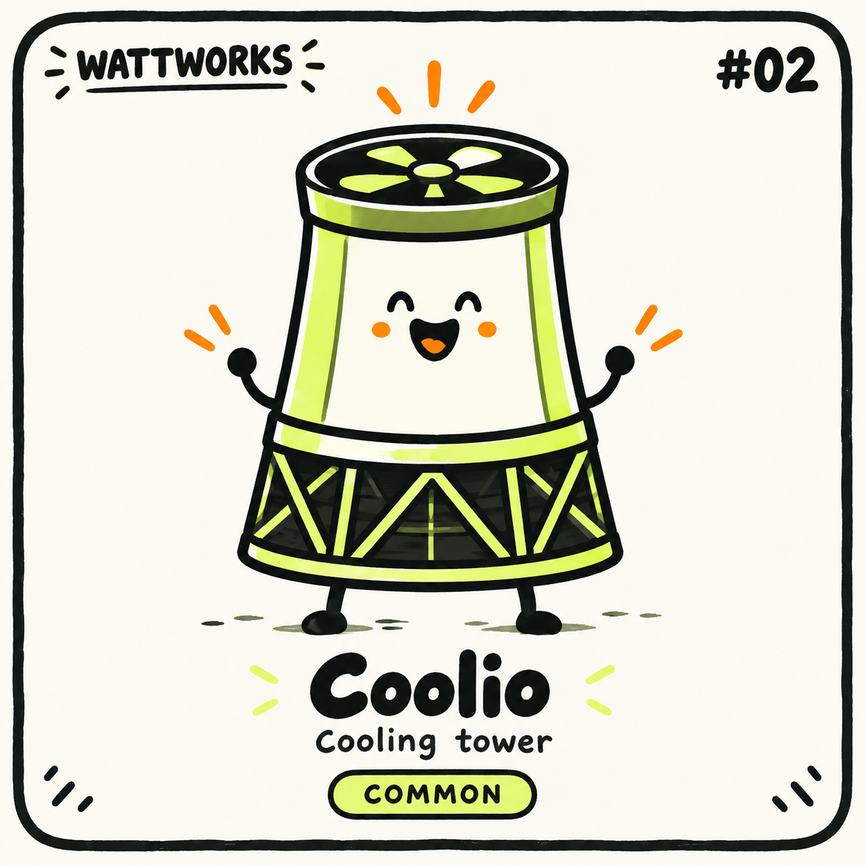 Coolio — Common Cooling tower character card; printed number is illustrative